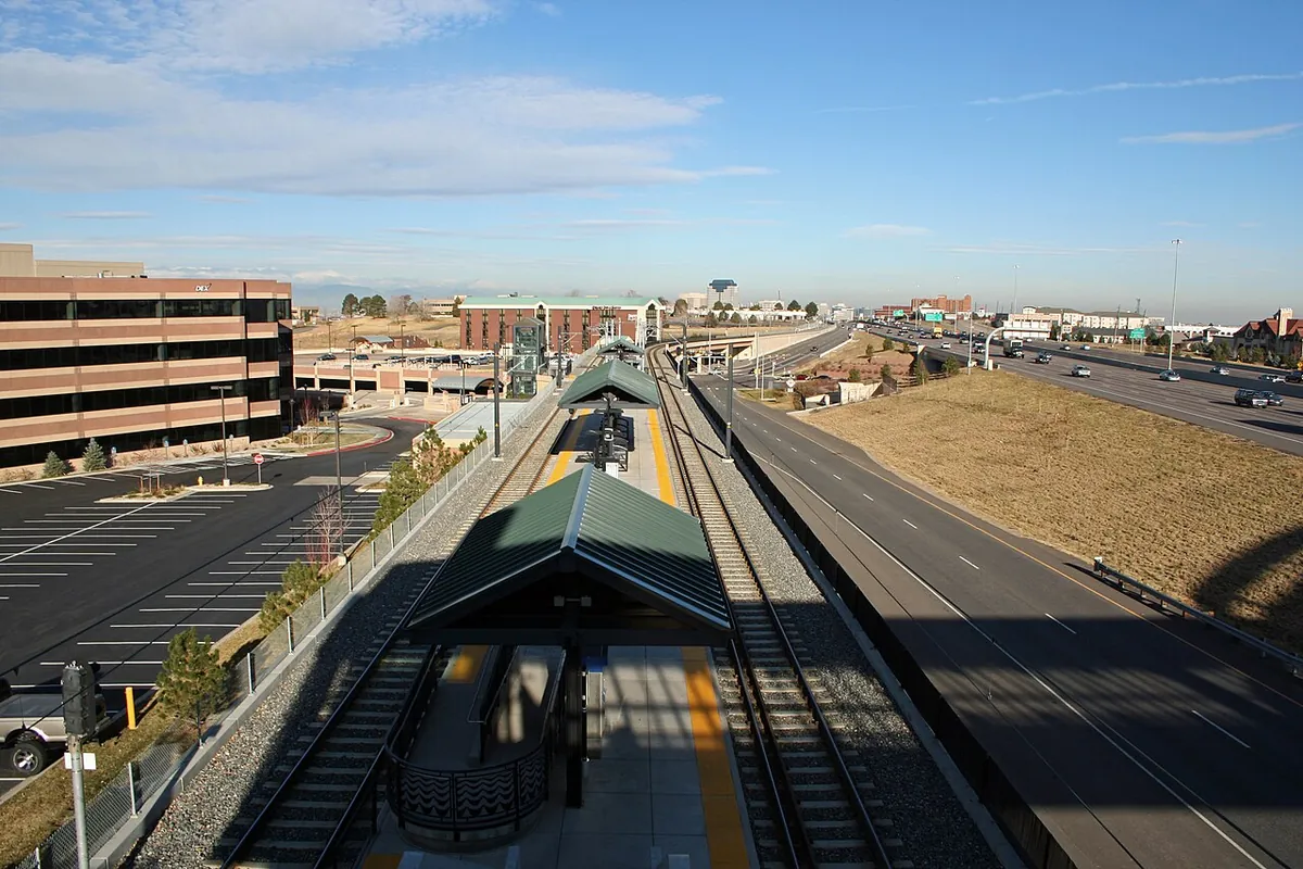 Dry Creek light rail station in Centennial